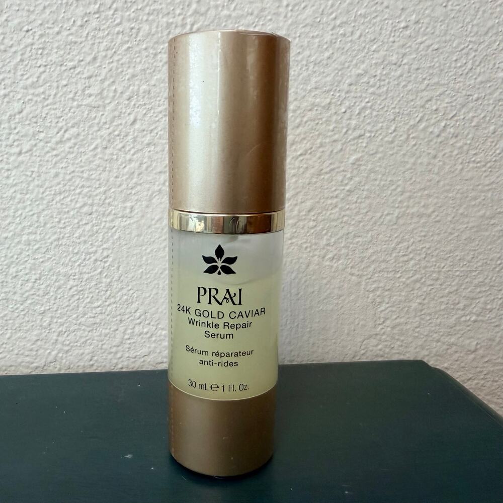 Prai 24K Gold Caviar Wrinkle Repair Serum Anti-Aging 1 oz NEW